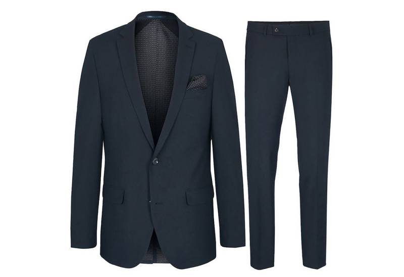 Paul Malone Anzug Moderner Herrenanzug regular fit - stretch - Businessanzug (Set, 2-tlg., Sakko mit Hose) blau dunkelblau HA40 - Gr.48 von Paul Malone