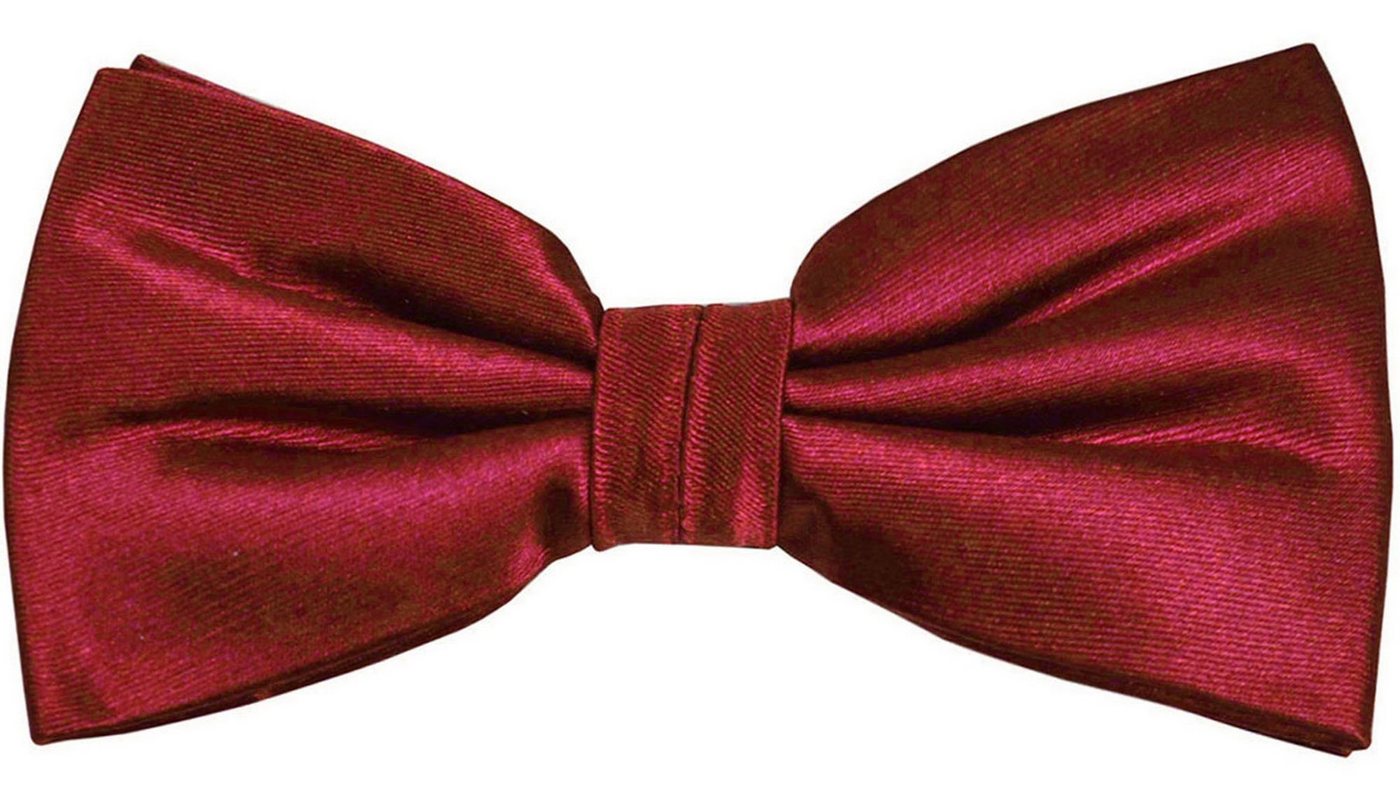 Paul Malone Fliege Herren Schleife modern elegant uni satin einfarbig Fliege-982 (mit Karton), bordeaux rot von Paul Malone