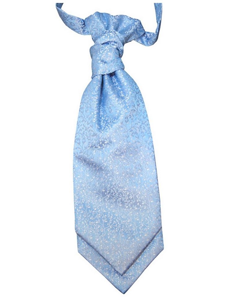 Paul Malone Krawatte Blaues Herren Plastron hellblau geblümt Hochzeitskrawatte Bräutigam blau hellblau v2133 von Paul Malone