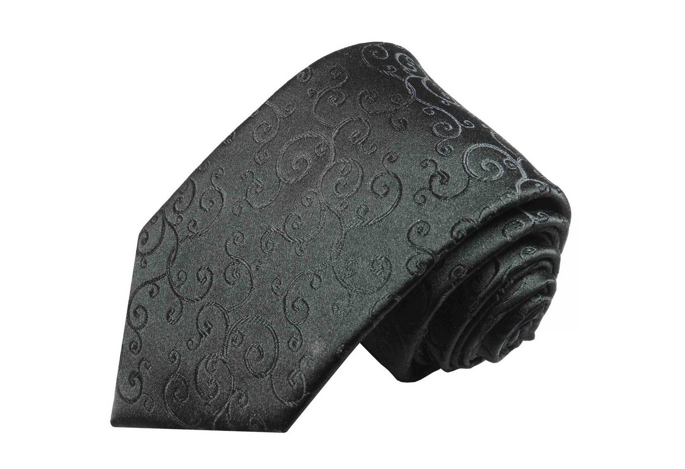 Paul Malone Krawatte Designer Seidenkrawatte Herren Schlips modern Ornamente 100% Seide Schmal (6cm), schwarz 2095 von Paul Malone