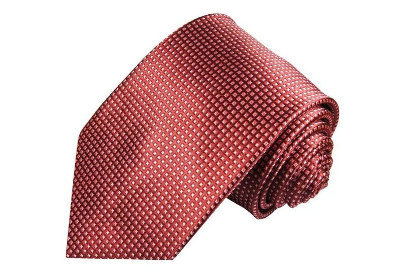 Paul Malone Krawatte Designer Seidenkrawatte Herren Schlips modern gepunktet 100% Seide Breit (8cm), rot pink 978 von Paul Malone
