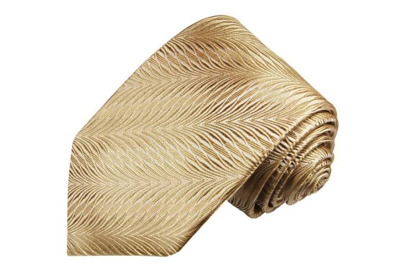 Paul Malone Krawatte Designer Seidenkrawatte Herren Schlips modern gestreift 100% Seide Breit (8cm), gold 2012 von Paul Malone