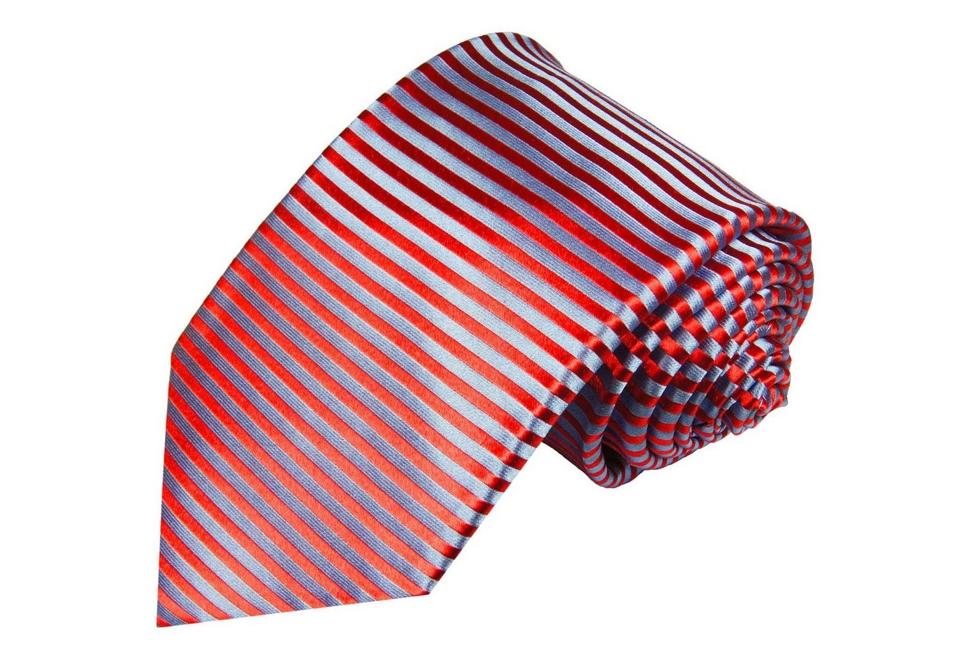 Paul Malone Krawatte Designer Seidenkrawatte Herren Schlips modern gestreift 100% Seide Schmal (6cm), rot blau 2004 von Paul Malone