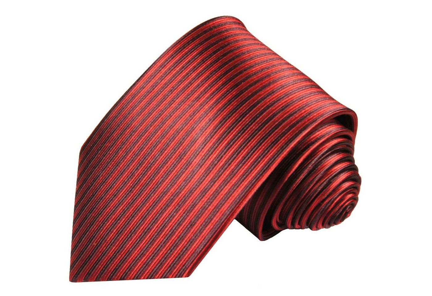 Paul Malone Krawatte Designer Seidenkrawatte Herren Schlips modern gestreift 100% Seide Breit (8cm), rot schwarz 632 von Paul Malone