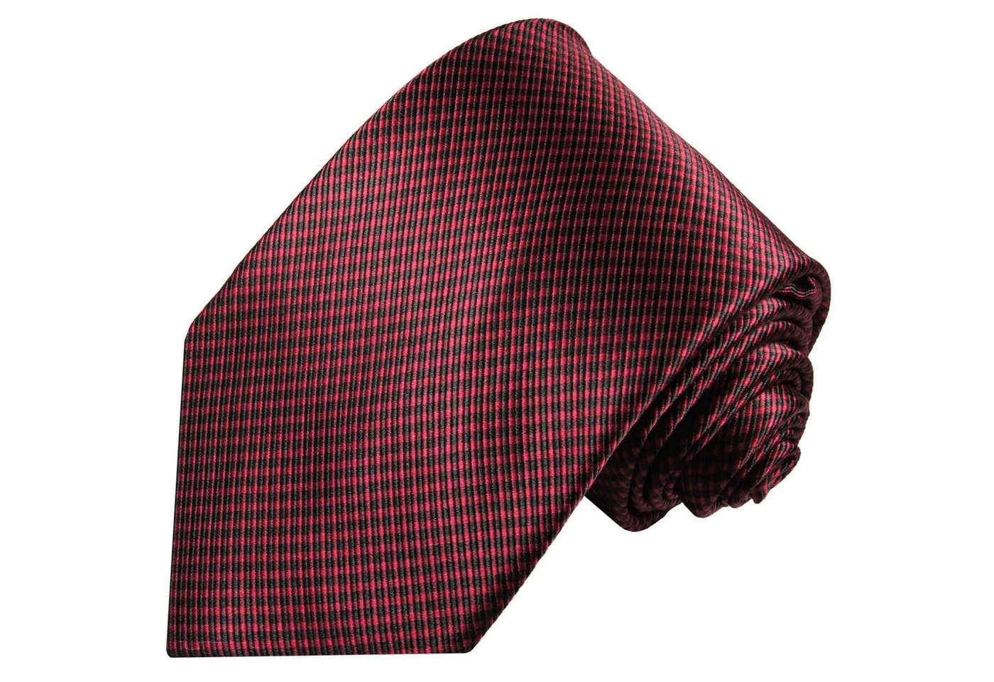 Paul Malone Krawatte Designer Seidenkrawatte Herren Schlips modern kariert 100% Seide Schmal (6cm), rot schwarz 450 von Paul Malone