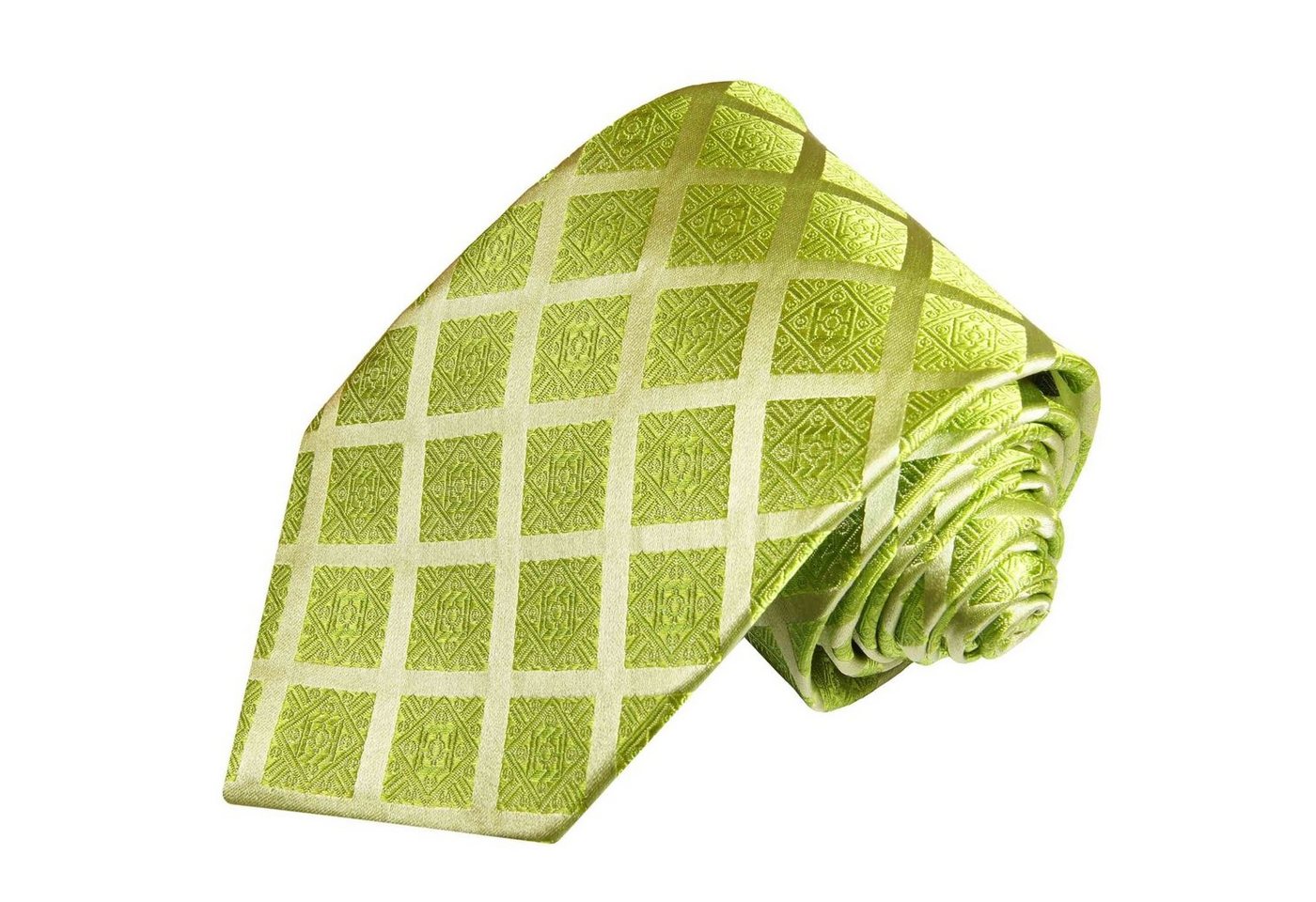 Paul Malone Krawatte Designer Seidenkrawatte Herren Schlips modern kariert 100% Seide Schmal (6cm), grün 729 von Paul Malone