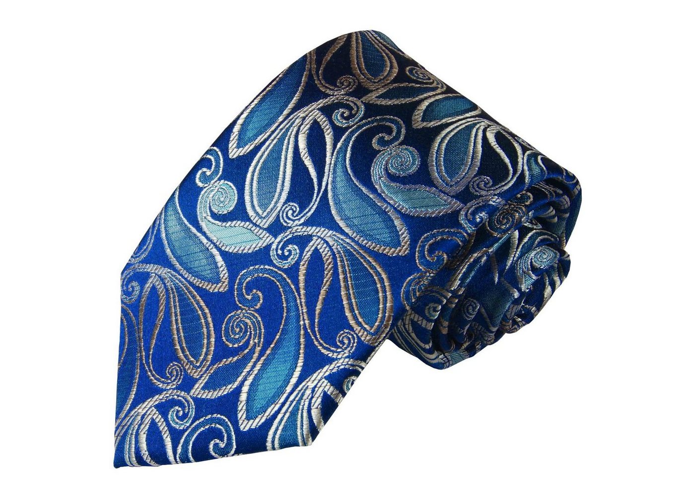 Paul Malone Krawatte Designer Seidenkrawatte Herren Schlips modern paisley 100% Seide Schmal (6cm), Extra lang (165cm), blau bluesteel 2120 von Paul Malone