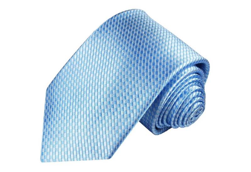 Paul Malone Krawatte Designer Seidenkrawatte Herren Schlips modern uni einfarbig 100% Seide Breit (8cm), blau 502 von Paul Malone