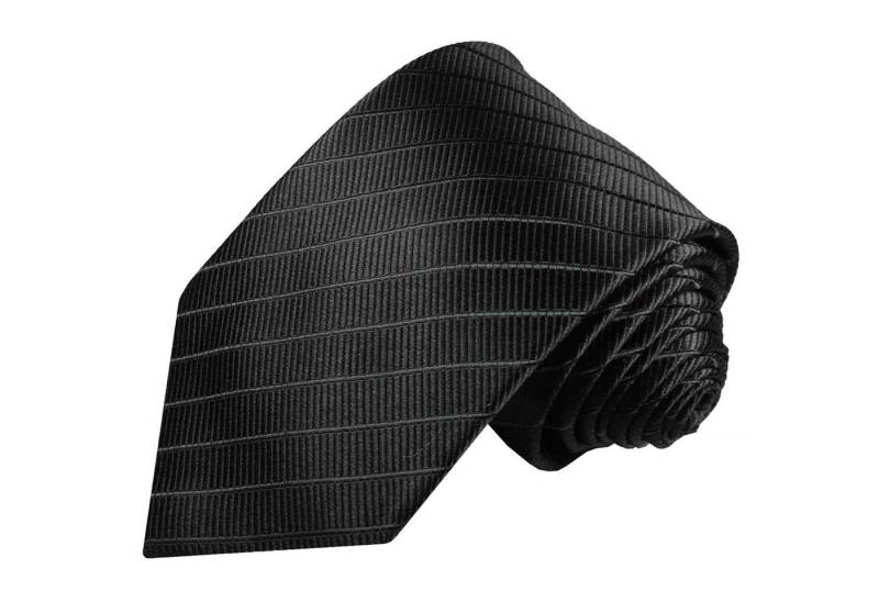 Paul Malone Krawatte Designer Seidenkrawatte Herren Schlips modern uni gestreift 100% Seide Breit (8cm), schwarz 475 von Paul Malone
