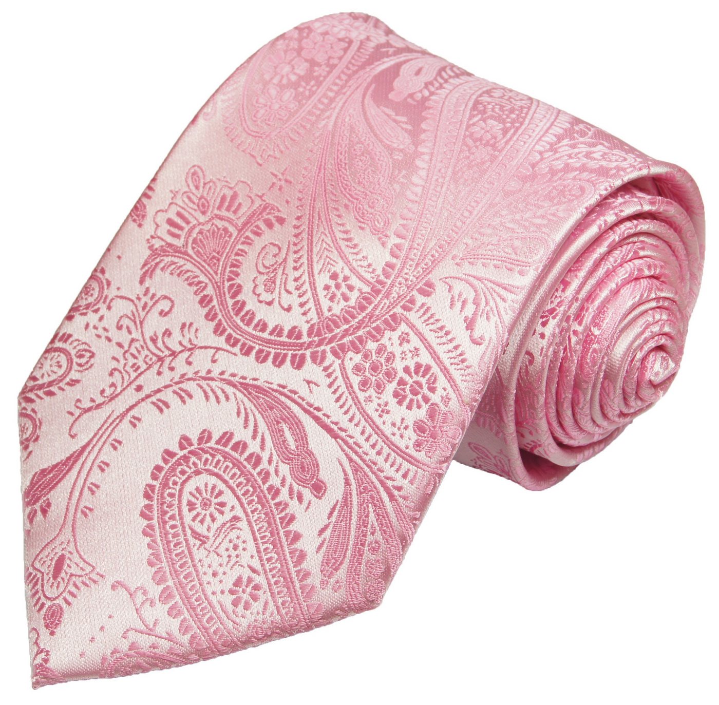 Paul Malone Krawatte Herren Hochzeitskrawatte paisley - Mikrofaser - Bräutigam Schmal (6cm), rosa pink V94 von Paul Malone