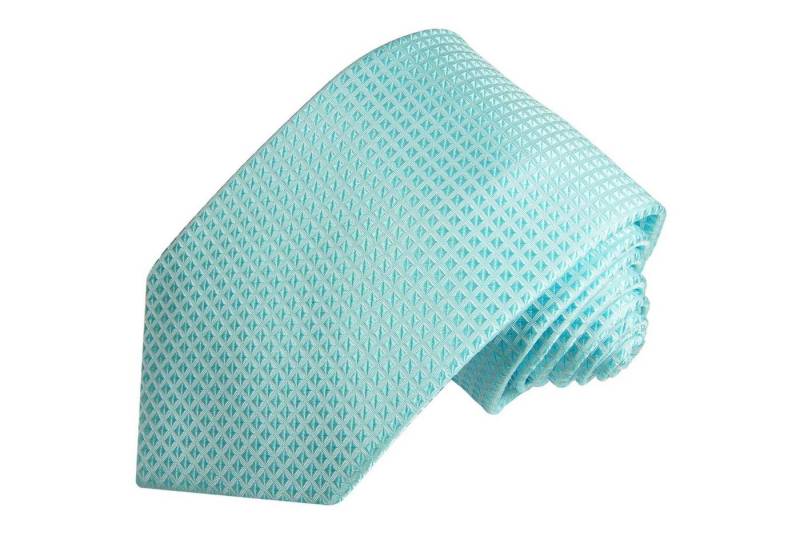 Paul Malone Krawatte Herren Seidenkrawatte Designer Schlips uni Waffelmuster 100% Seide Breit (8cm), türkis 2057 von Paul Malone