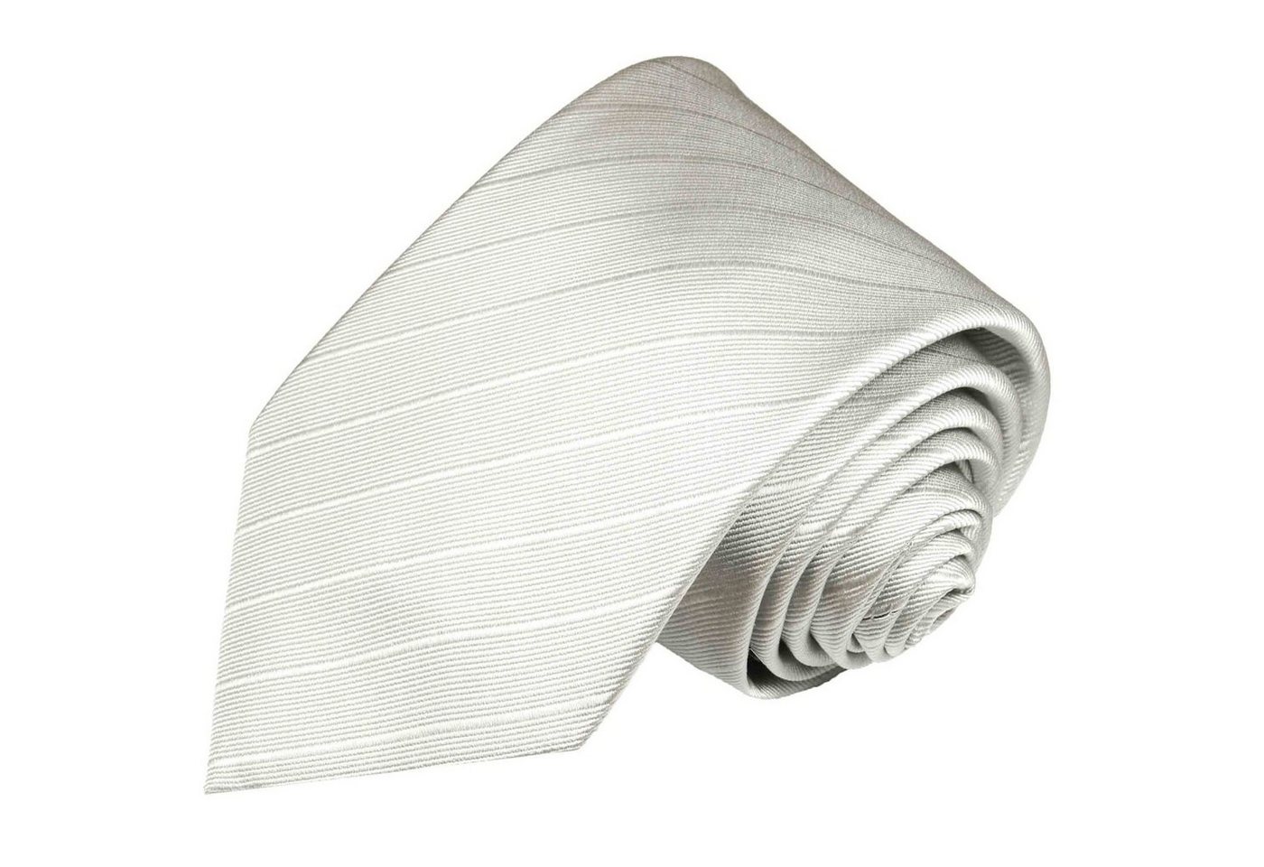Paul Malone Krawatte Herren Seidenkrawatte Designer Schlips modern uni gestreift 100% Seide Schmal (6cm), silber 375 von Paul Malone