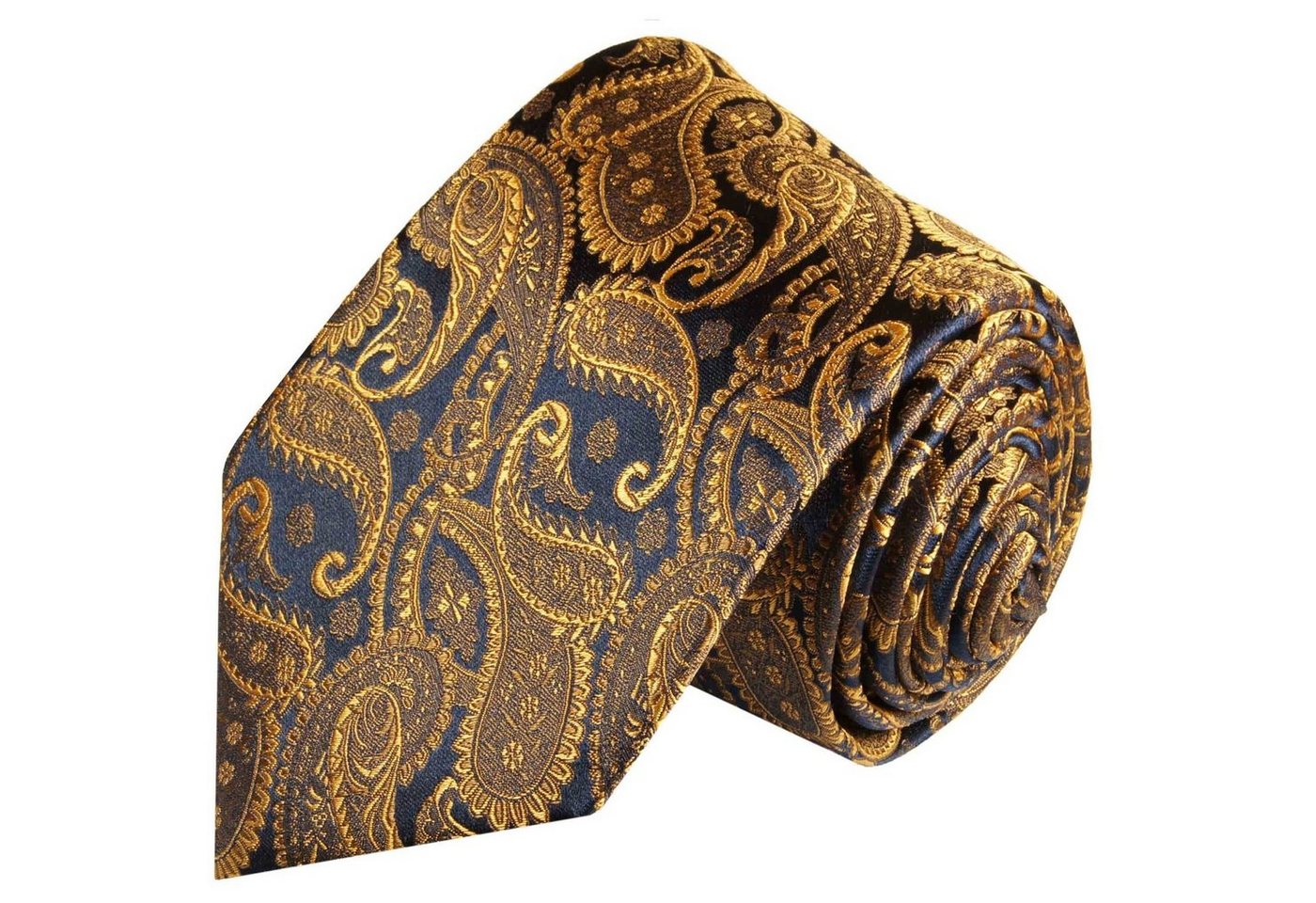 Paul Malone Krawatte Herren Seidenkrawatte Schlips modern paisley brokat 100% Seide Schmal (6cm), braun 512 von Paul Malone