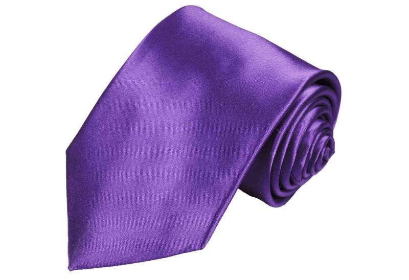 Paul Malone Krawatte Herren Seidenkrawatte Schlips modern uni satin 100% Seide Breit (8cm), lila violett 941 von Paul Malone