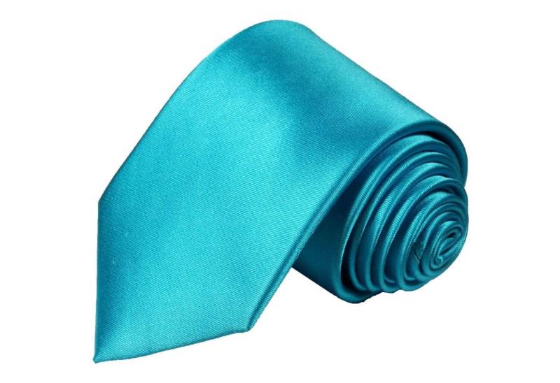 Paul Malone Krawatte Herren Seidenkrawatte Schlips modern uni satin 100% Seide Breit (8cm), türkis 981 von Paul Malone