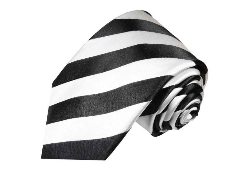 Paul Malone Krawatte Herren Seidenkrawatte Streifen Schlips modern gestreift 100% Seide Breit (8cm) von Paul Malone