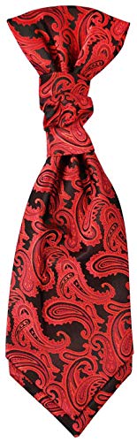 Paul Malone Plastron rot paisley Hochzeitskrawatte Hochzeitsmode - Herren Hochzeit Krawatte von Paul Malone