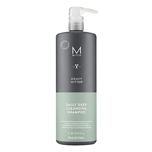 Paul Mitchell MITCH Heavy Hitter Deep Cleansing Shampoo - tiefenreinigendes Pflege-Shampoo für Männer, Removing Shampoo für die tägliche Haar-Pflege, 1000 ml von Mitch