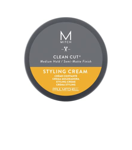 Paul Mitchell MITCH Clean Cut - Styling-Creme für semi-matte Männer-Haare, Haar-Wax für mittleren Halt beim stylen von unkomplizierten Looks, 85 g von Mitch