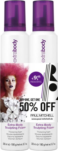Set - Paul Mitchell Extra-Body Sculpting Foam 2 x 200 ml - Buy One, Get One 50% Off Set - Paul Mitchell Extra-Body Sculpting Foam 2 x 200 ml - Buy One, Get One 50% Off von Paul Mitchell