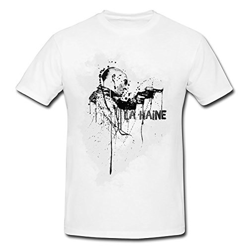 La-Haine T-Shirt Herren, weiß mit Aufdruck von Paul Sinus Art