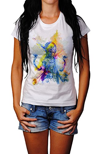 Lakshmi Damen T- Shirt, Stylisch aus Paul Sinus Aquarell Color von Paul Sinus Art