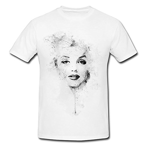 Marilyn Monroe II T-Shirt Herren, weiß mit Aufdruck von Paul Sinus Art