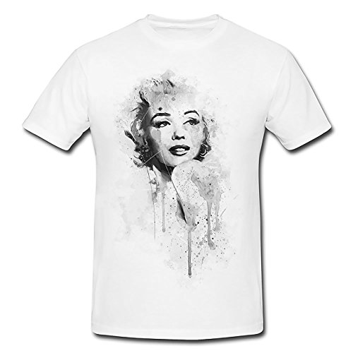 Marilyn Monroe II T-Shirt Mädchen Frauen, weiß mit Aufdruck von Paul Sinus Art