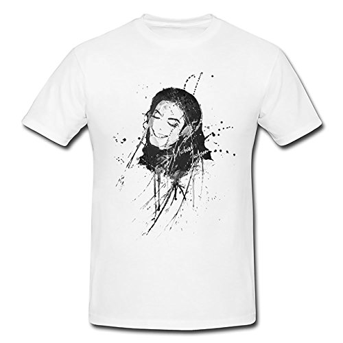Michael-Jackson-III T-Shirt Herren, weiß mit Aufdruck von Paul Sinus Art