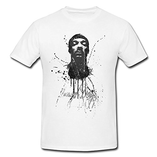 Snoop-Dogg T-Shirt Herren, weiß mit Aufdruck von Paul Sinus Art