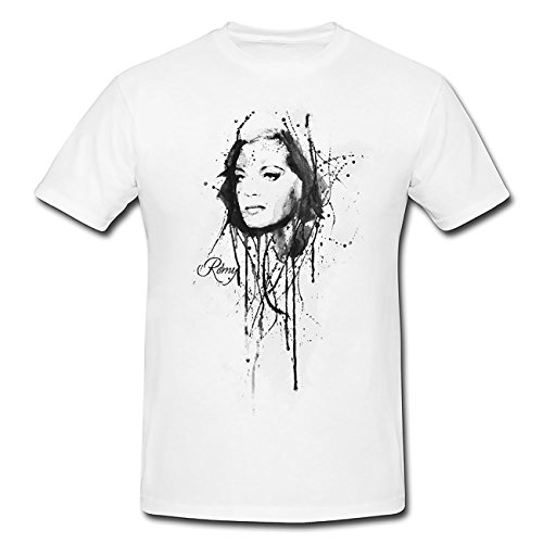 Romy-Schneider T-Shirt Mädchen Frauen, weiß mit Aufdruck von Paul Sinus Art