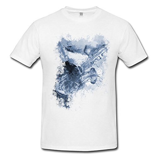 Saxophon Spieler I Herren T- Shirt, Stylisch aus Paul Sinus Aquarell Color von Paul Sinus Art