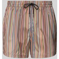 PAUL SMITH Badehose mit seitlichen Eingrifftaschen Modell 'MULTI' in Orange, Größe M von Paul Smith