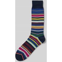 PAUL SMITH Socken mit gerippten Bündchen Modell 'CURTIS STRIPE' in Marine, Größe 1 von Paul Smith