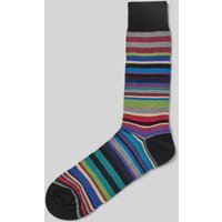 PAUL SMITH Socken mit gerippten Bündchen Modell 'DINO ALLOVER' in Black, Größe 1 von Paul Smith