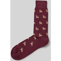 PAUL SMITH Socken mit gerippten Bündchen Modell 'IRWIN BULLDOG' in Rot, Größe 1 von Paul Smith