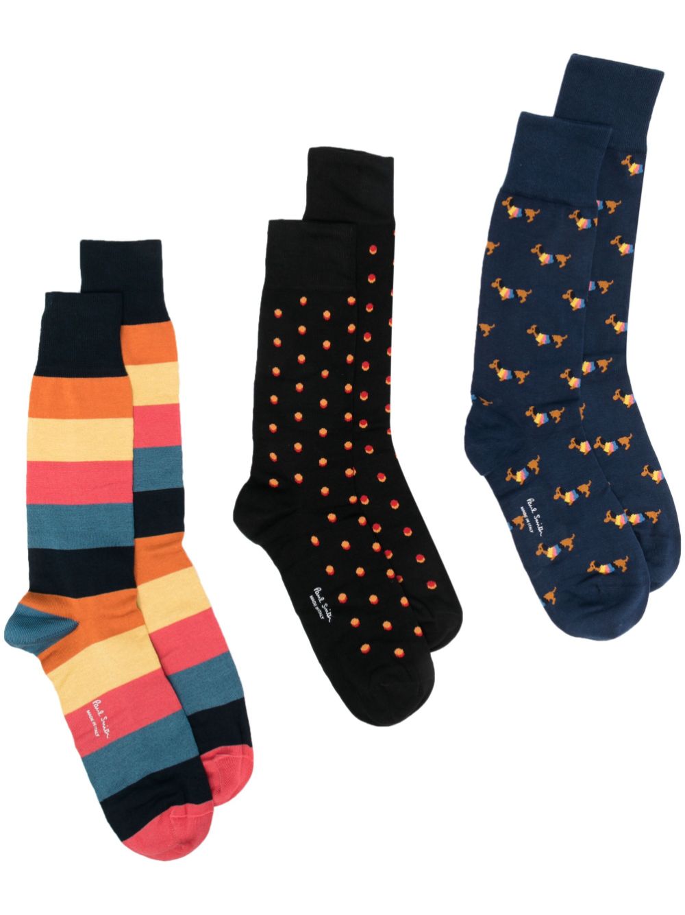 Paul Smith 3er-Pack Socken mit Print - Blau von Paul Smith