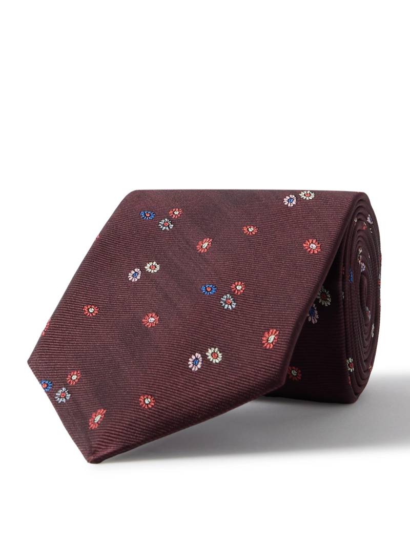 Paul Smith - 8cm Embroidered Silk-Faille Tie - Men - Burgundy Paul Smith - 8cm Embroidered Silk-Faille Tie - Men - Burgundy von Paul Smith