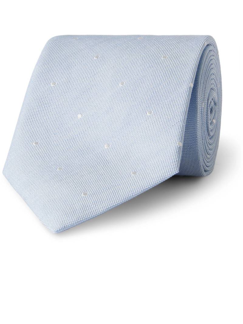 Paul Smith - 8cm Embroidered Silk and Linen-Blend Tie - Men - Blue von Paul Smith