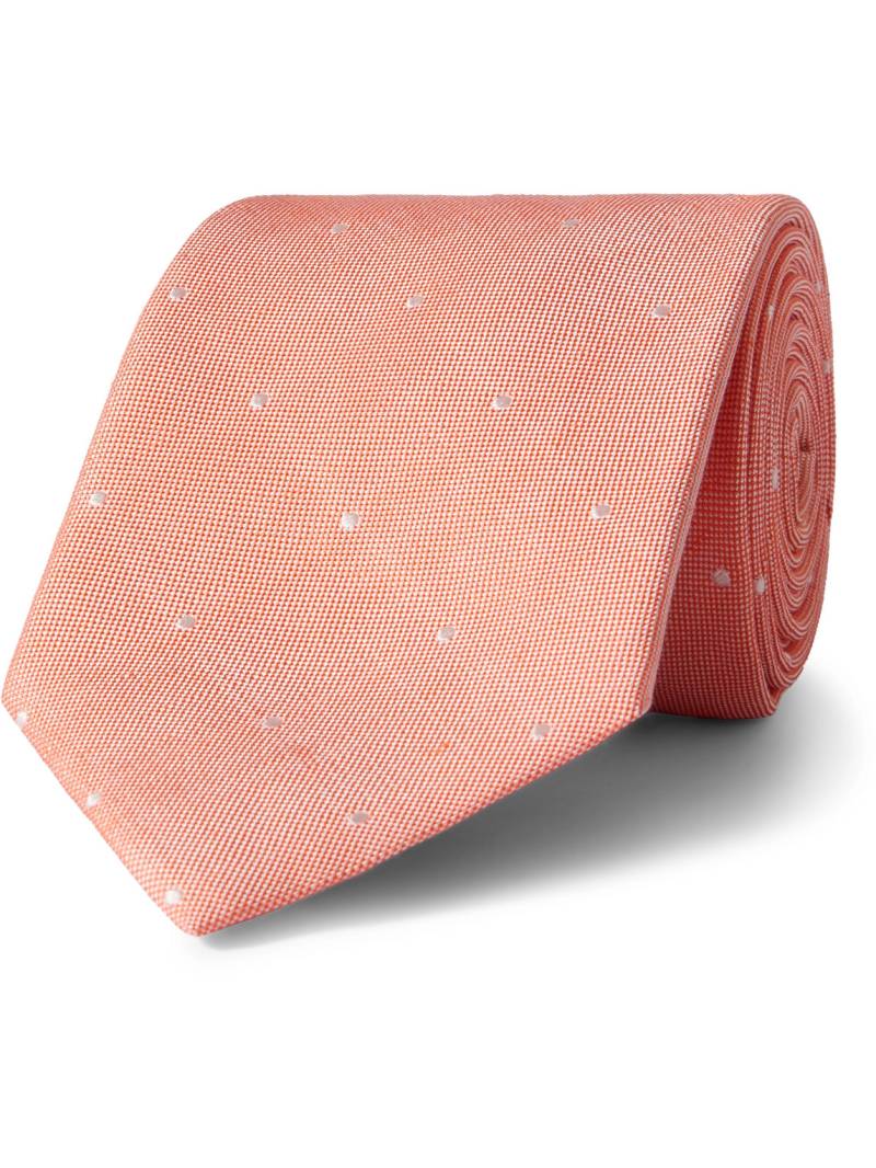 Paul Smith - 8cm Embroidered Silk and Linen-Blend Tie - Men - Orange von Paul Smith