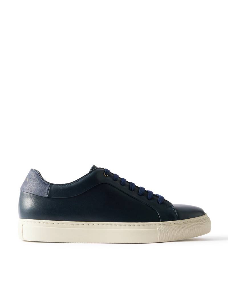 Paul Smith - Basso Suede-Trimmed Leather Sneakers - Men - Blue - UK 7 von Paul Smith