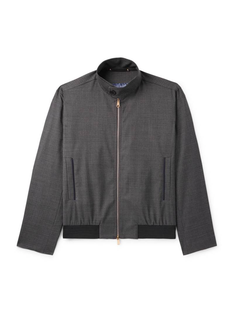 Paul Smith - Checked Wool Bomber Jacket - Men - Gray - L von Paul Smith