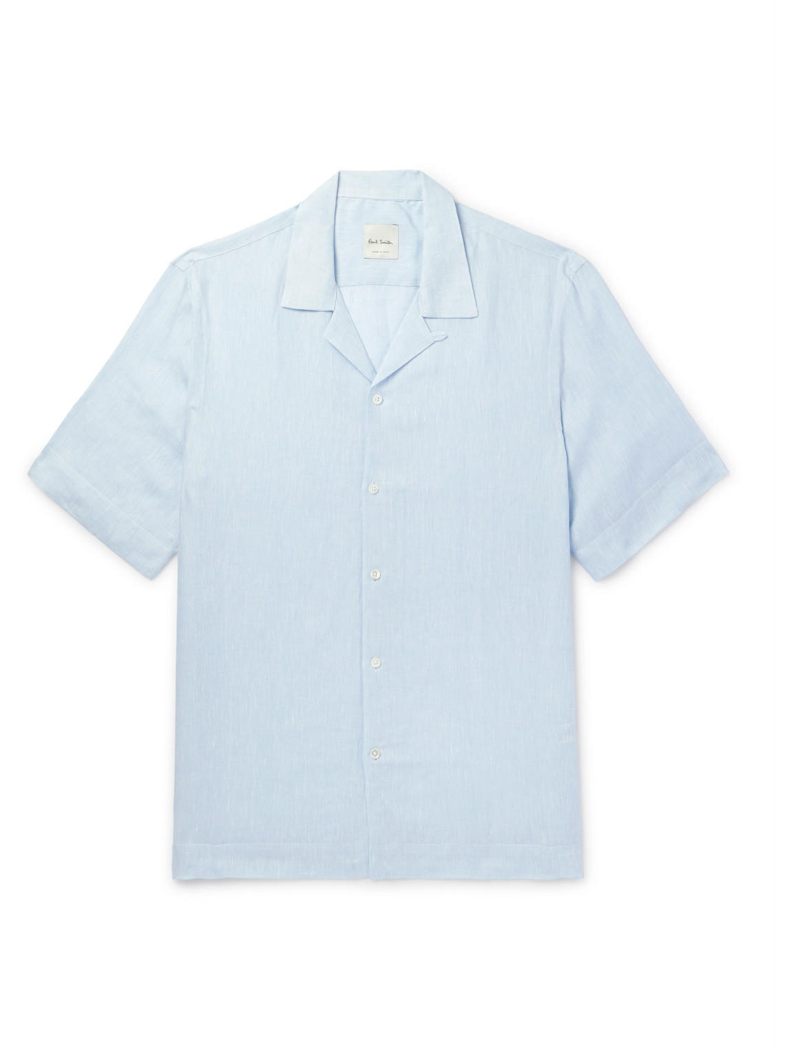 Paul Smith - Convertible-Collar Linen Shirt - Men - Blue - S von Paul Smith