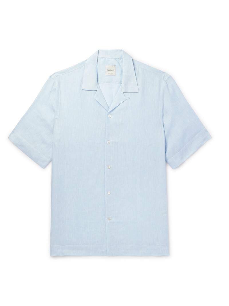 Paul Smith - Convertible-Collar Linen Shirt - Men - Blue - XL von Paul Smith