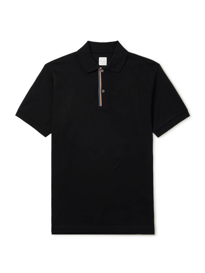 Paul Smith - Cotton-Piqué Polo Shirt - Men - Black - XL von Paul Smith