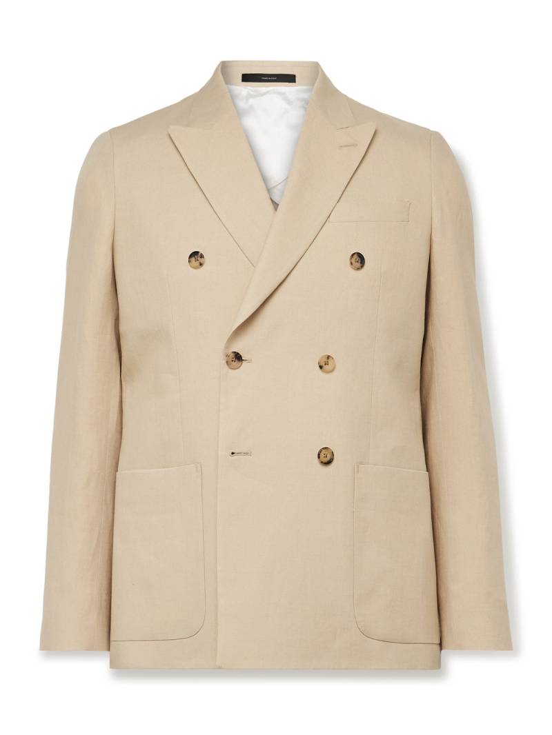 Paul Smith - Double-Breasted Linen Blazer - Men - Neutrals - UK/US 42 von Paul Smith