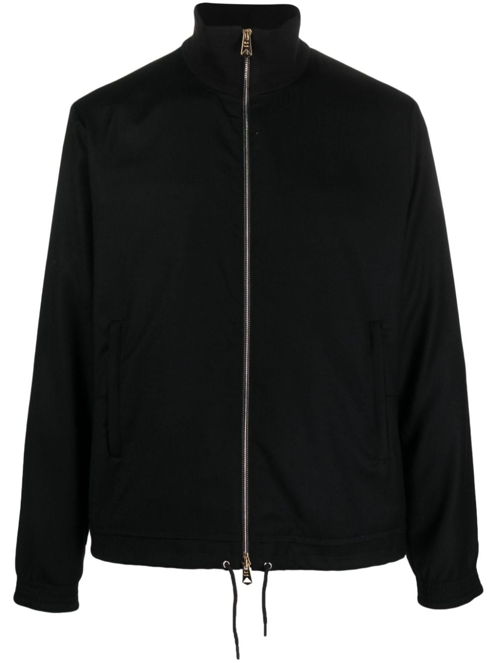 Paul Smith Jersey-Bomberjacke mit geripptem Kragen - Schwarz von Paul Smith