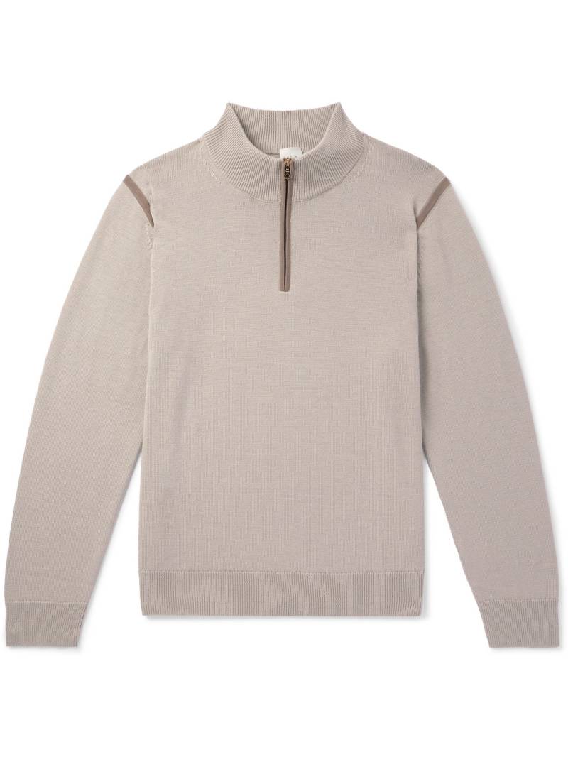 Paul Smith - Merino Wool Half-Zip Sweater - Men - Neutrals - XXL von Paul Smith