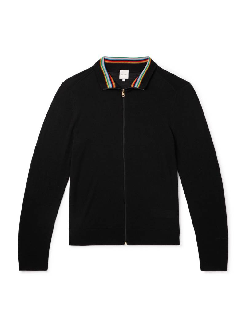 Paul Smith - Merino Wool Zip-Up Cardigan - Men - Black - XXL von Paul Smith