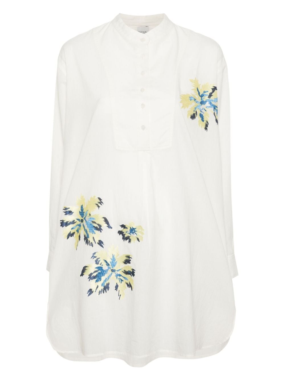 Paul Smith Palm Burst-embroidered cover-up shirt - Weiß von Paul Smith